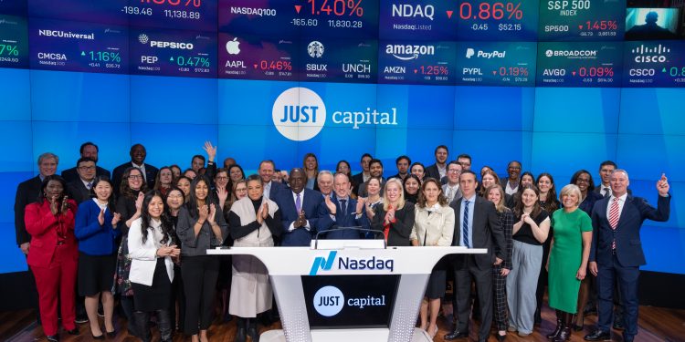 JUST Capital rings opening bell at Nasdaq